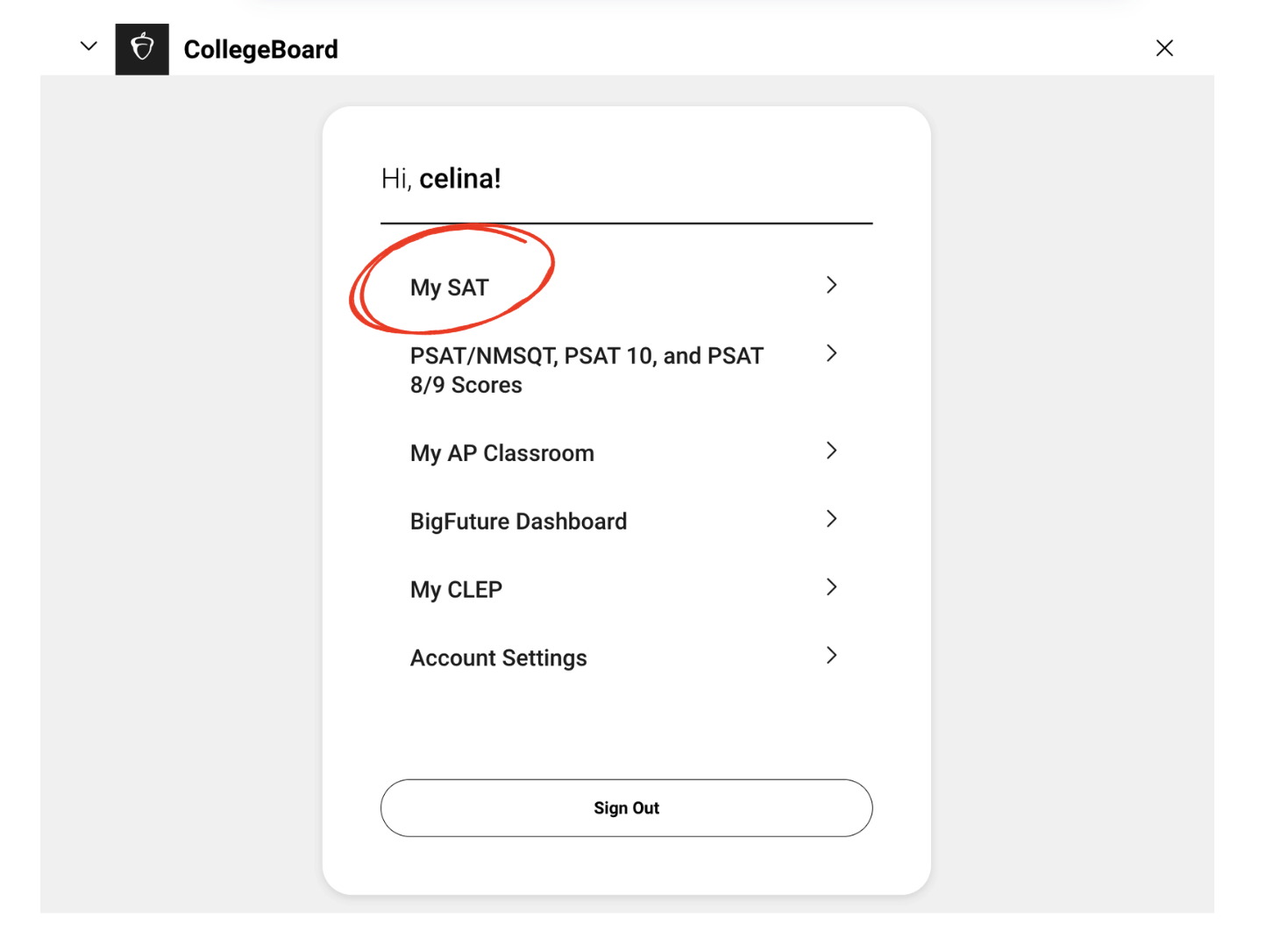 How to Cancel a<br />
SAT Test Registration